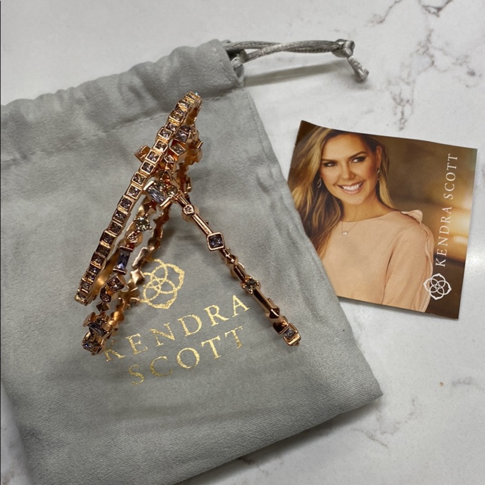 Kendra Scott Malia Rose Gold Bracelet Set